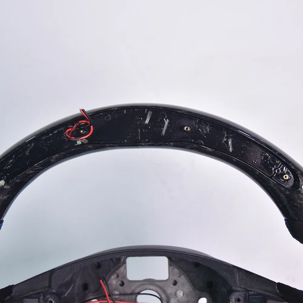Forged Carbon Fiber Anti-Slip Suede Steering Wheel With Multi-Color Dynamic LED For Volkswagen MK5 GTI