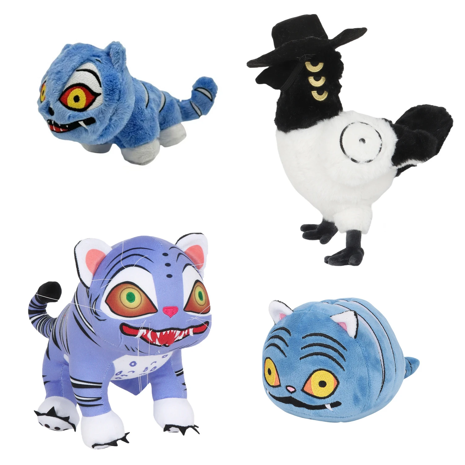 جديد أنيمي Kpop شيطان الصيادين أفخم لطيف الأرجواني النمر قبعة سوداء العقعق مع 3 عيون الوحش هانت فتاة مجموعة محشوة لمحبي هدية #4