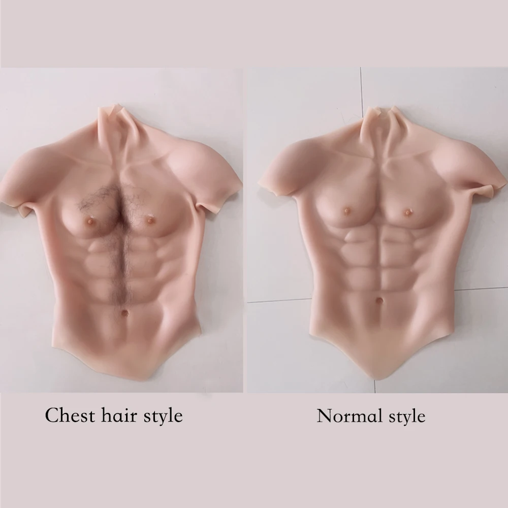 Eyung Silicone Muscle Suit For Man Cosplay Costume Male Fake Chest Bodysuit Realistic Simulation Muscles for Halloween lifelike