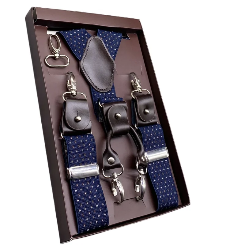 Men's hook suspenders can be changed buckle buckle extended trousers shoulder strap elastic suspenders