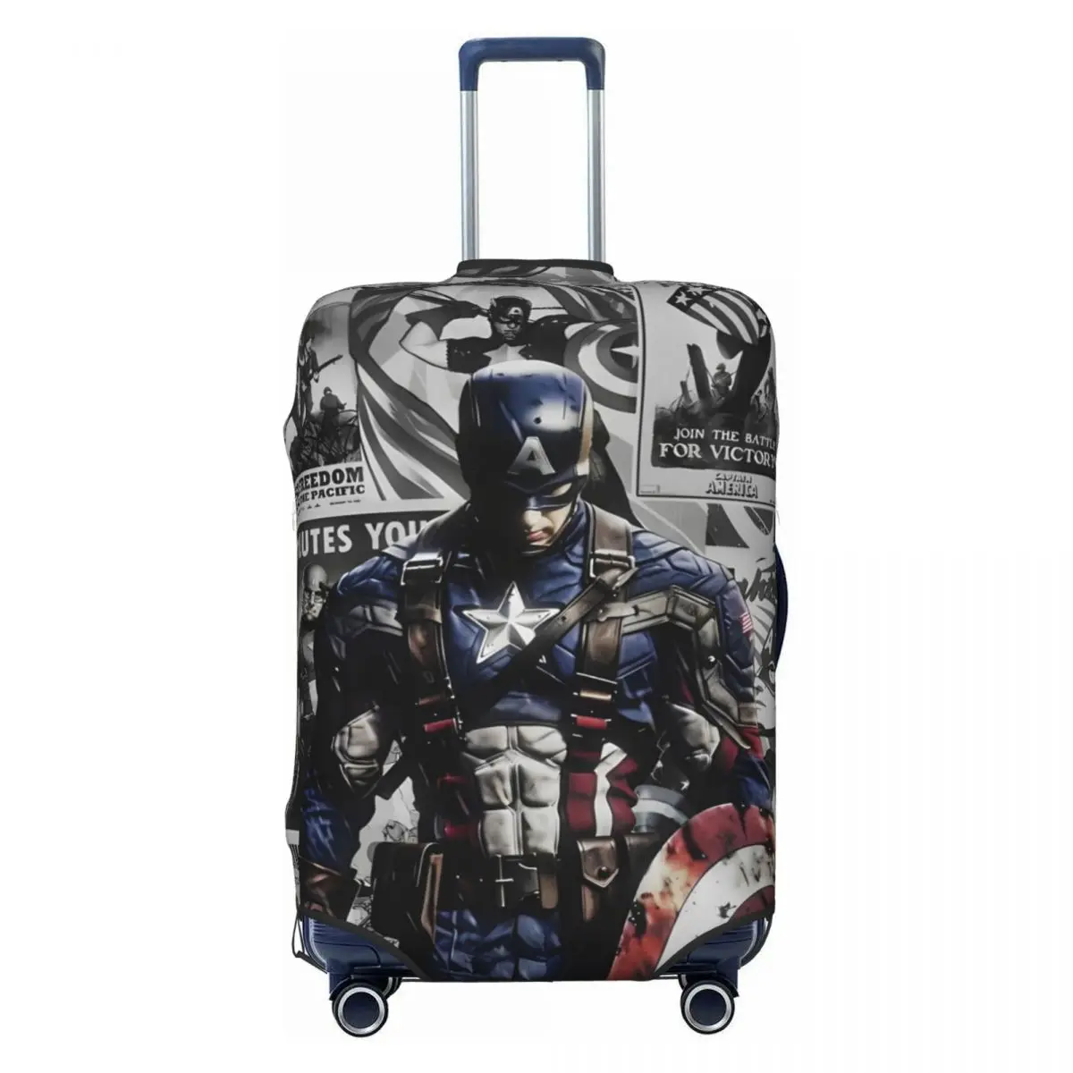 

Custom Fashion Captain America Comics Design Luggage Cover Protector Dust Proof Cool Superhero Travel Suitcase Covers