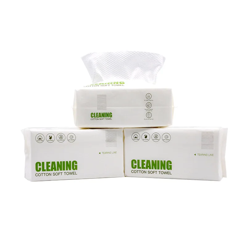 

Disposable Face Towels Biodegradable Facial Cleansing Towels Thick Cloth for Sensitive Skin Makeup Remover Dry Wipes Lint-Free