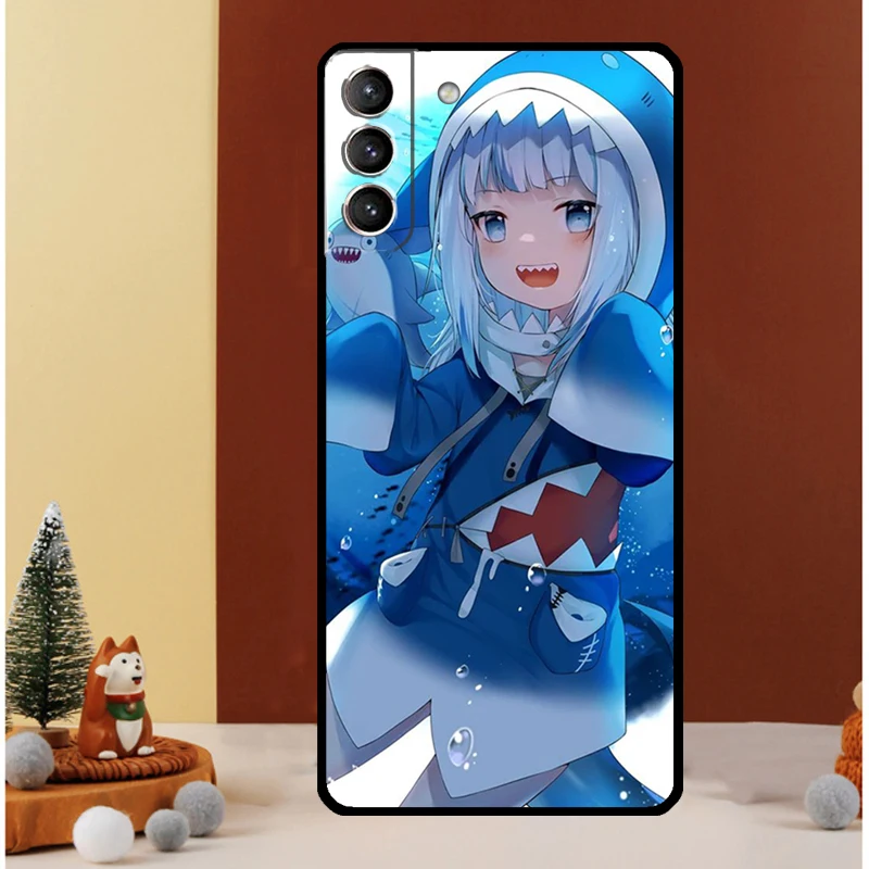 Gawr Gura Hololive Anime Case For Samsung Galaxy S24 Ultra S20 S21 FE Note 10 20 Ultra S8 S9 S10 S22 S23 Plus Cover