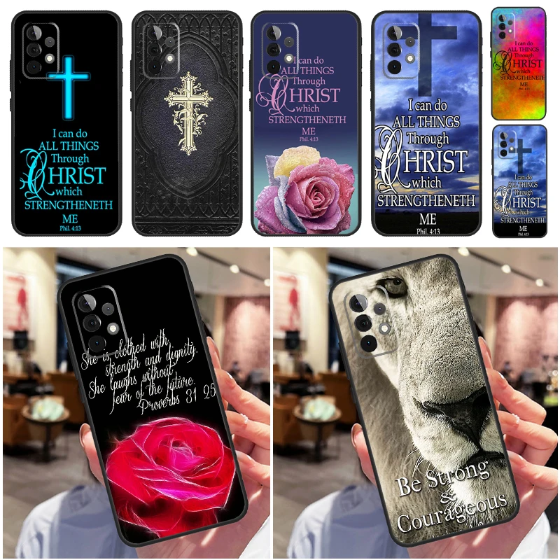 Christian Jesus Christ Bible Verse For Samsung Galaxy A06 A05 A36 A26 A16 A54 A34 A14 A22 A32 A52 A55 A35 A15 A53 A13 A56 Case
