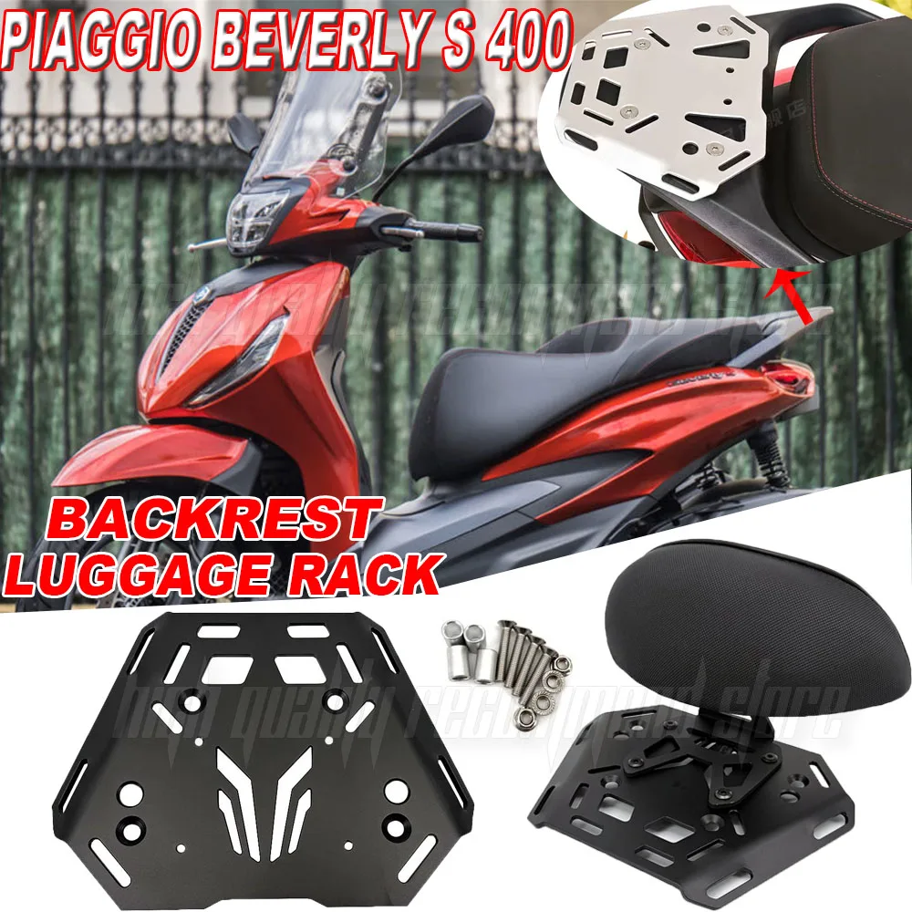 Luggage Rack Rear Shelf Backrest Bracket Kit for Piaggio Beverly S 400 Beverly400 BV400