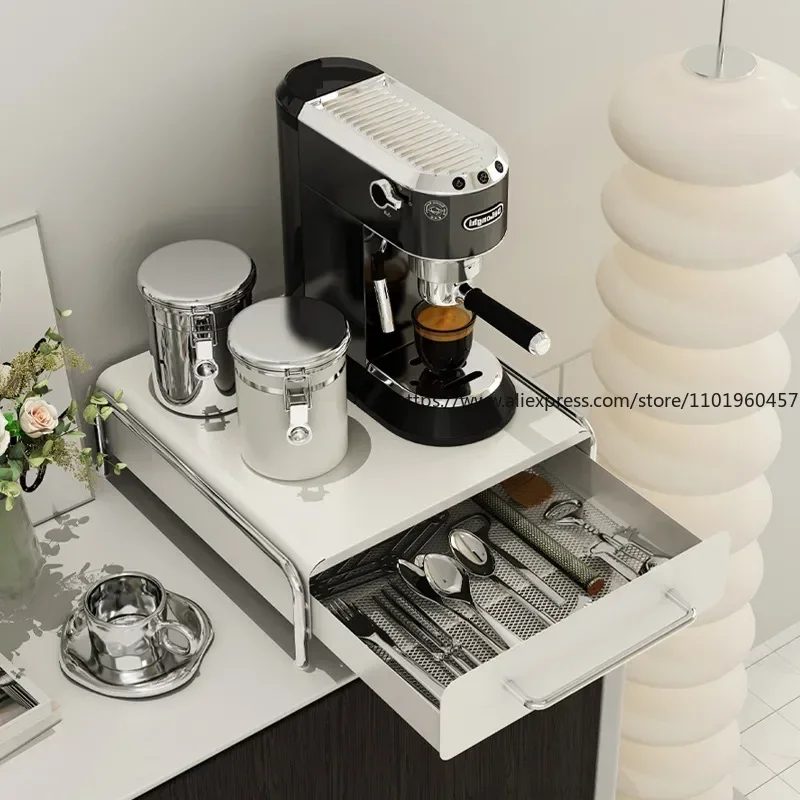 Capsule Coffee Display Rack Bar Ins Wind Table Top Tea Bag Storage Box Coffee Machine Base Drawer Storage Shelves