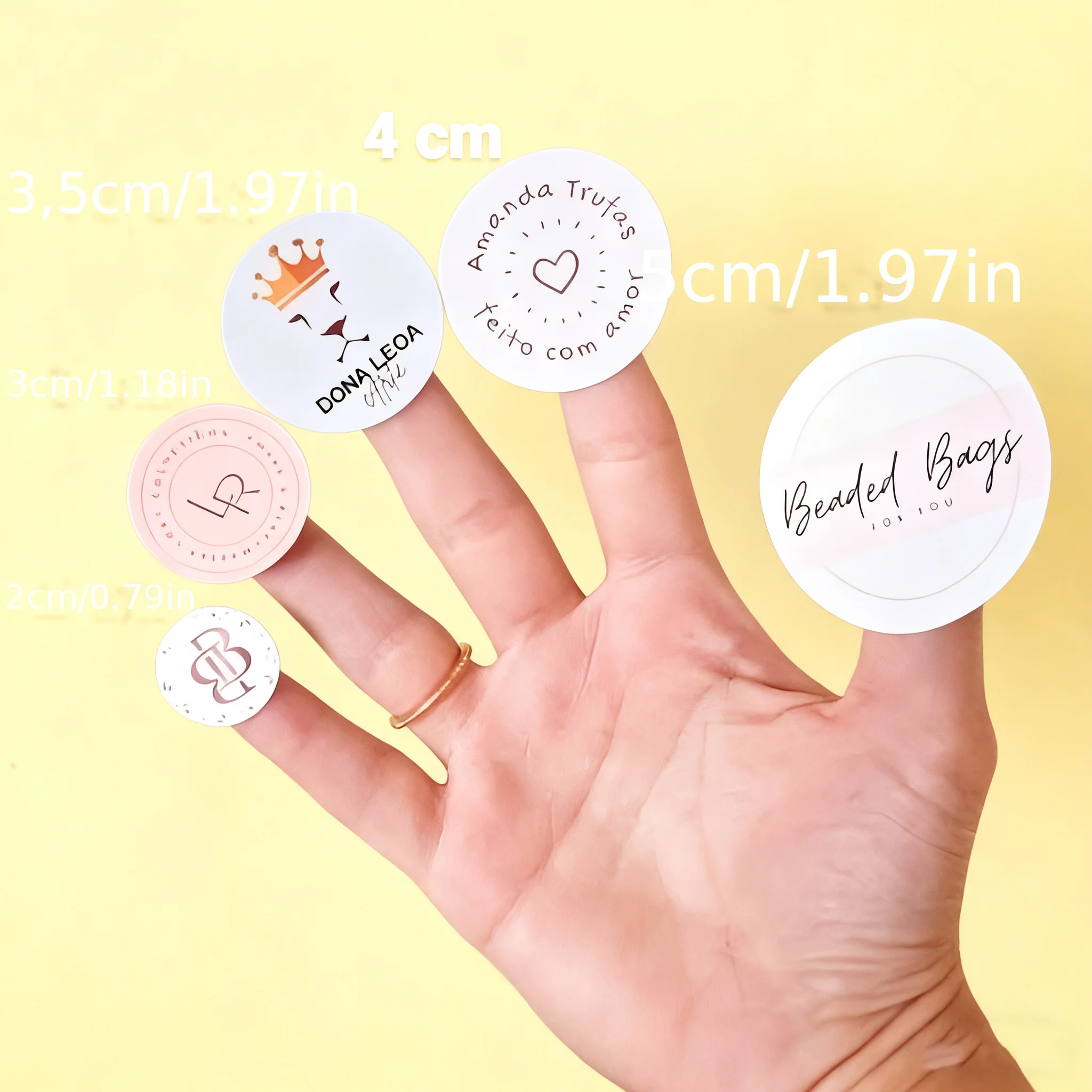 500 pegatinas de vinilo personalizadas: personalizadas con su logotipo para bodas, regalos de cumpleaños y recuerdos de fiesta