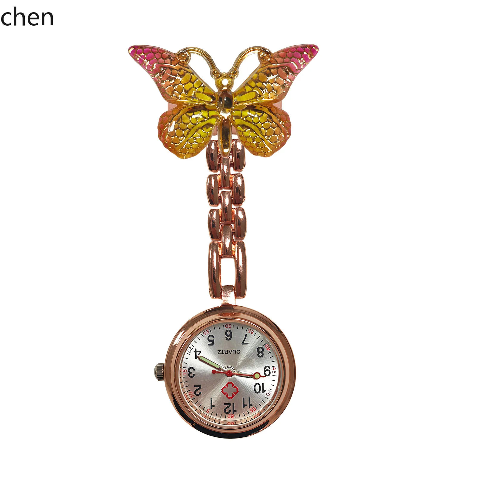 Zml nurse watch exam pocket watch butterfly quartz watch