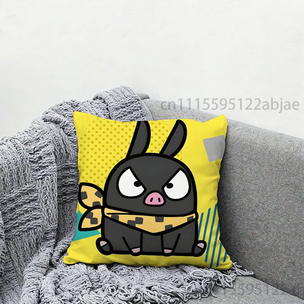 P chan Throw Pillow Case 40x40cm Decoration DIY Square Chair Pillowcase Pad Cover 5