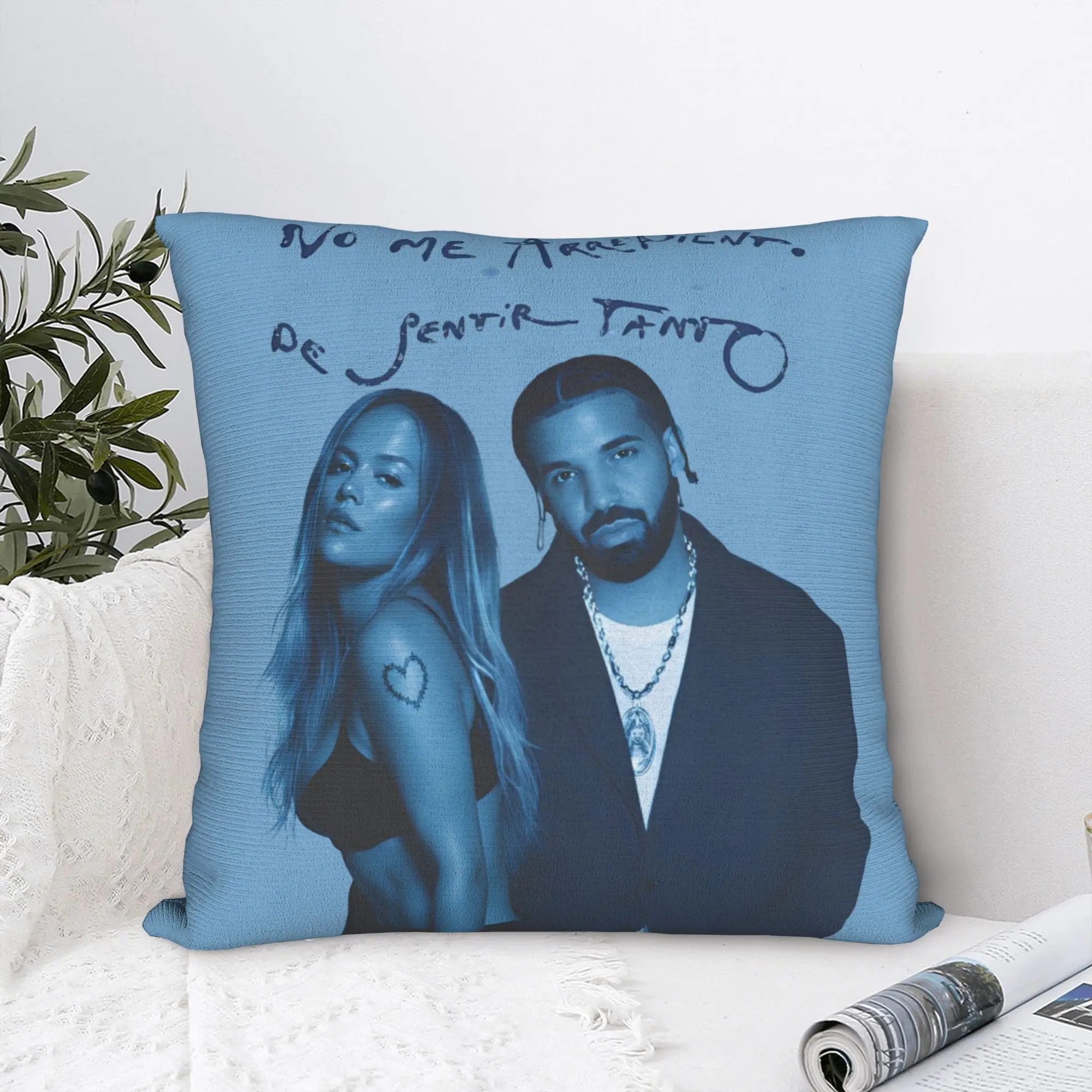 No Me Arrepiento De Sentir Tanto Karols G NMADST  Printing Pillowcases Cushion Cover  Throw Pillow Cover