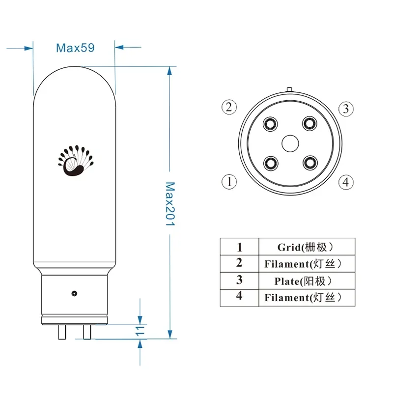 

PSVANE Tube HIFI 211 Original Matching Pair for Vacuum Amplifier HIFI Power Amplifier Diy Audio Free Shipping