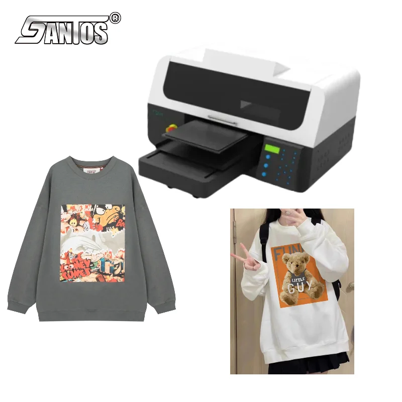 CMYK and White All Colors T-shirt 4060 DTG Printer T-shirt Printing Machine Direct to Print for Garment Shop