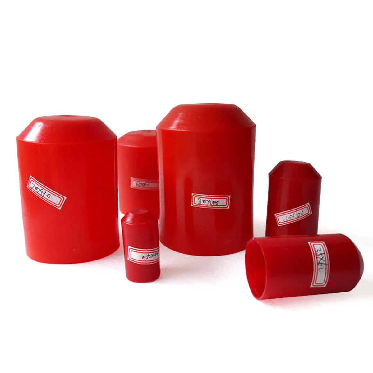 Red 2:1 Heat Shrink End Seal Caps Adhesive Glue Lined High-Voltage 35KV Cable Insulation Protection Sealing Head