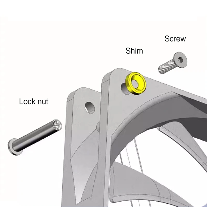 الراقية تجميع مروحة مسامير حالة الكمبيوتر وزارة الدفاع تستخدم قفل مزدوج ل 15-25 مللي متر المبرد برودة تصاعد متعدد الألوان 4 قطعة/الوحدة #5
