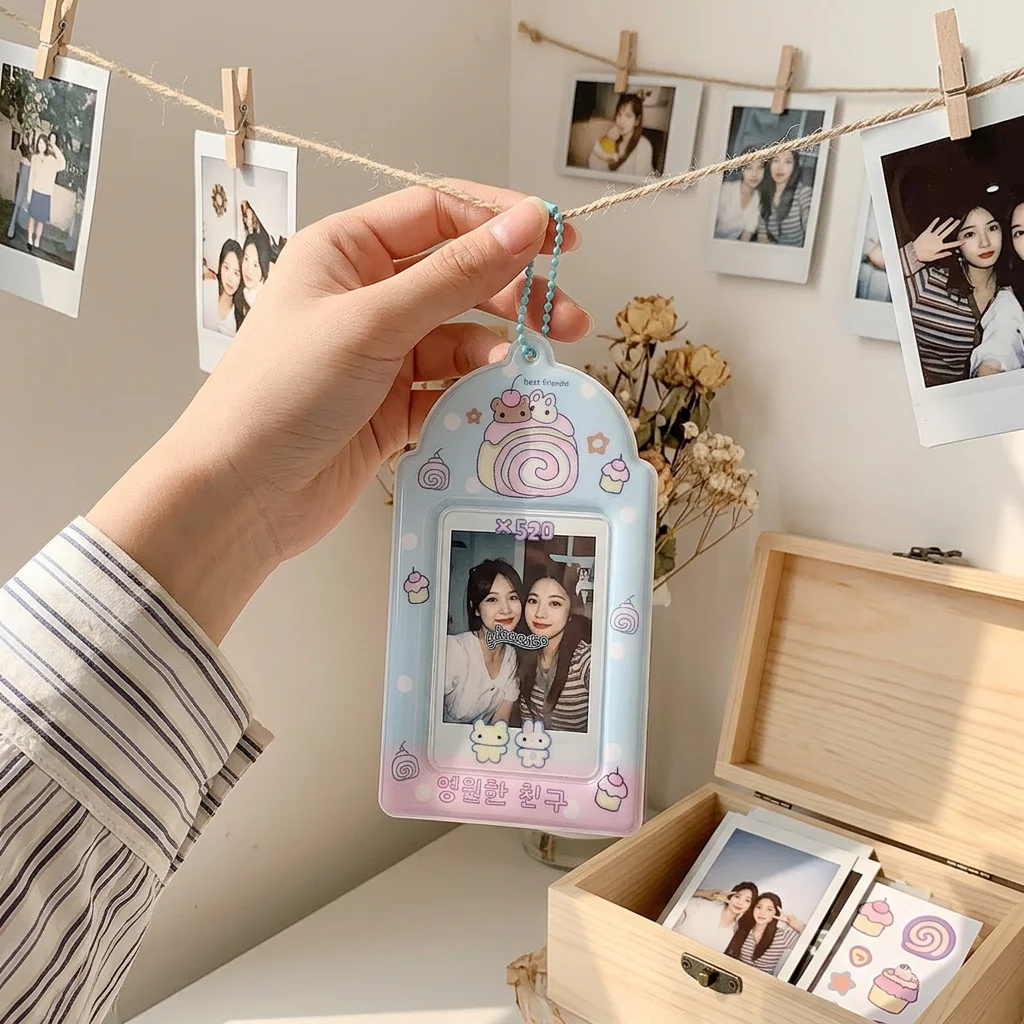 Cartoon Dog Card Holde Photo campus card display Protective Cover Korean Cute Photocard Case Storage Protector Cover Pendant
