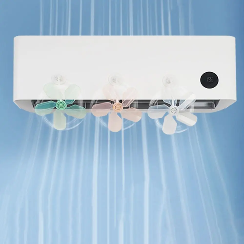 

3Pcs Wall Mounted Conditioning Guide Fan Adjustable Windmill Shaped Air Conditioner Vent Cover Plastic Anti Direct Blowing