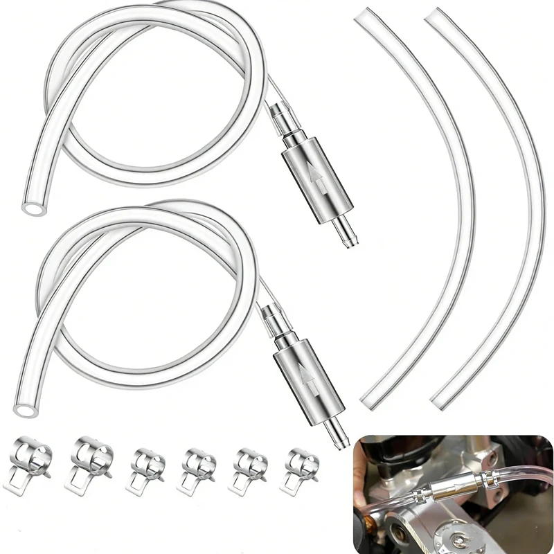 Manual Fluid Extractor Pump, Motorcycle Brake Bleeder Kit, One-Way Check Valve Hydraulic Brake Clutch Bleeding Tool, with Alumin