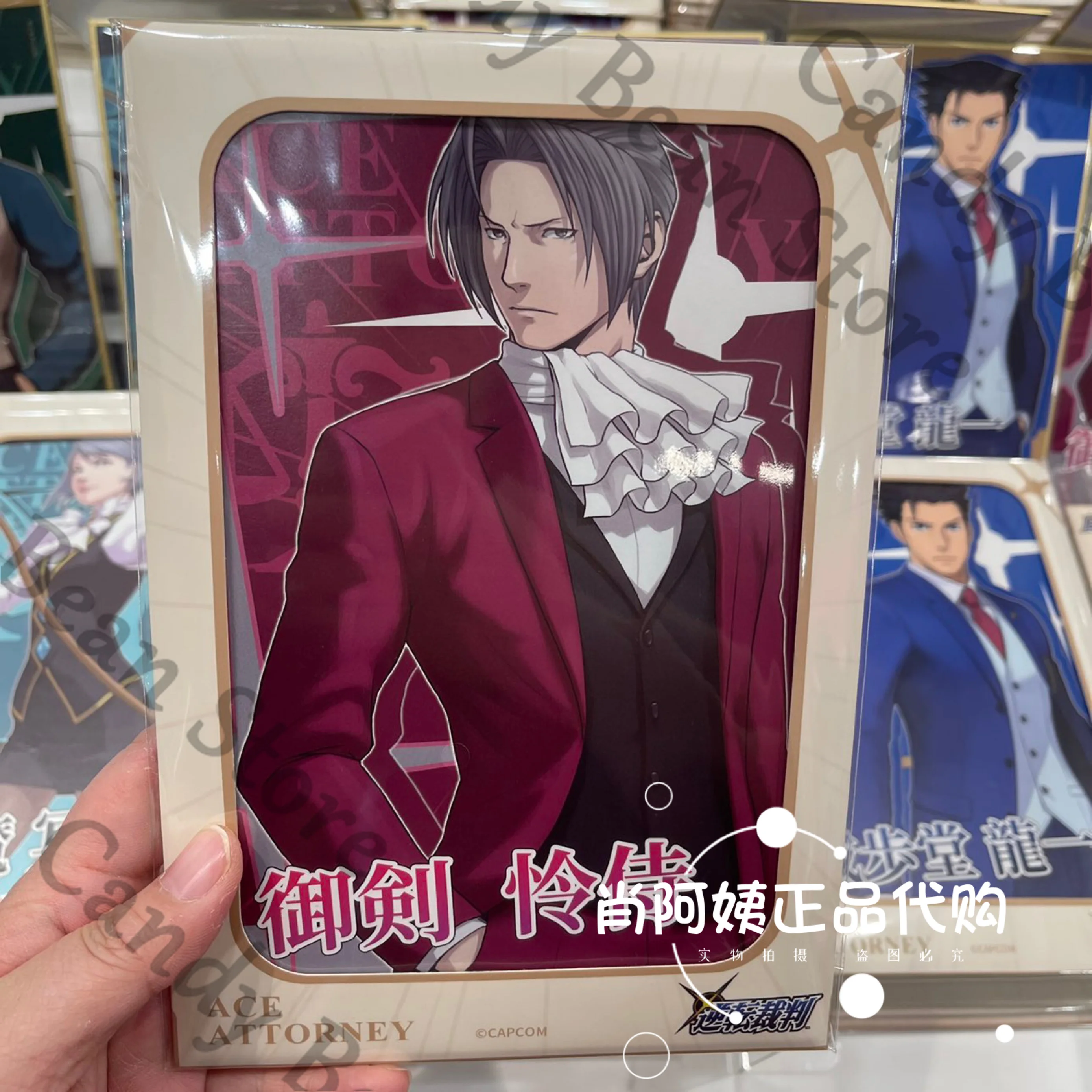 Оригинальный акриловый косплей-аксессуар по аниме Ace Attorney: Аполло Джастис, Майлз Эджворт ‌ Цветной картон с мультяшными рисунками ‌   Иллюстративная доска ‌   Подарок