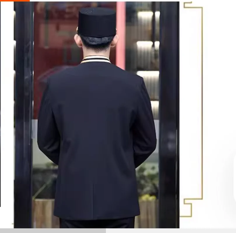 Autumn and winter hotel doorman reception concierge work clothes men's workwear uniform set