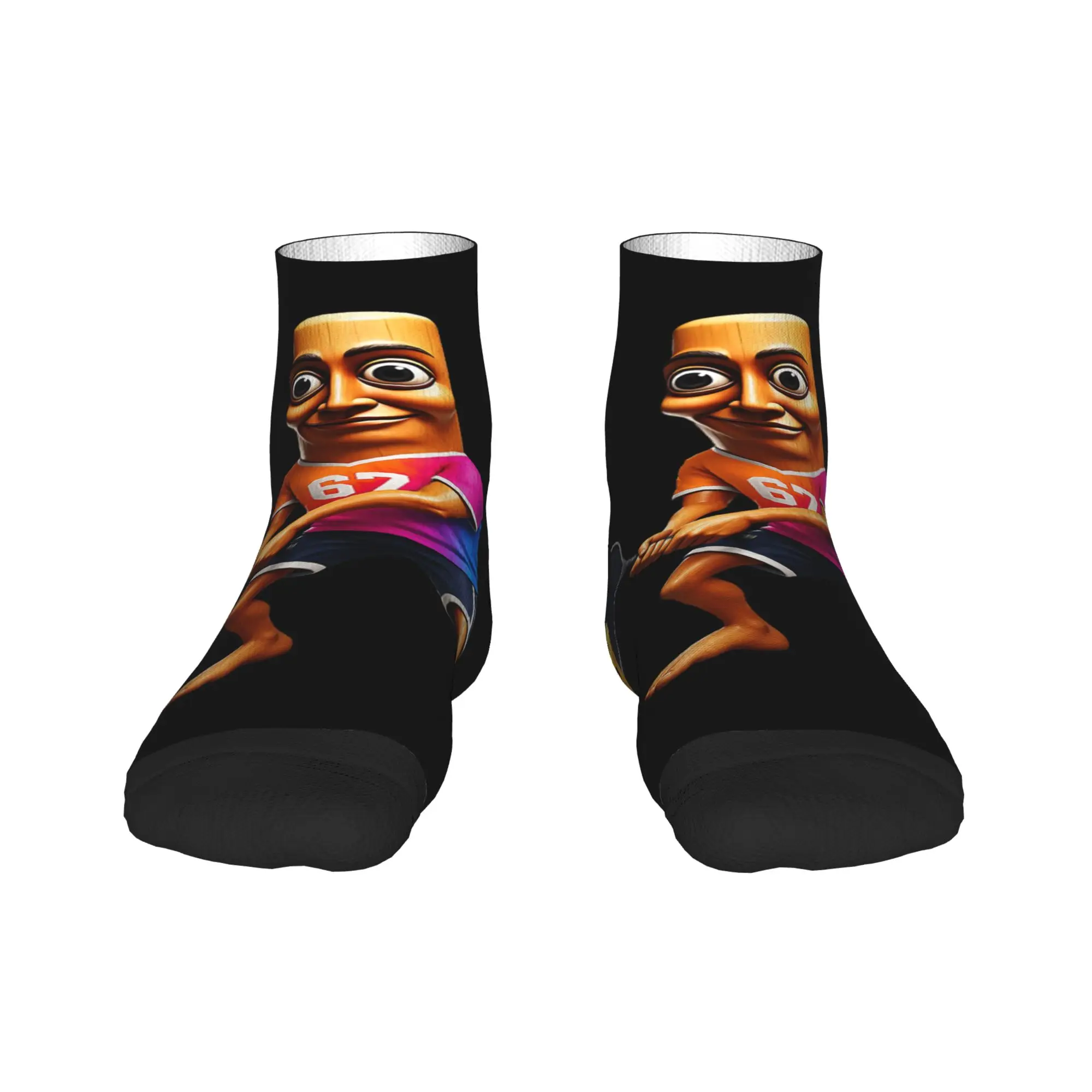 Tung Sahur Brainrot Pickleball Funny Meme Ankle Socks Pattern Vintage Casual Socks Spring Anti Climbing Soft Sock For Couple