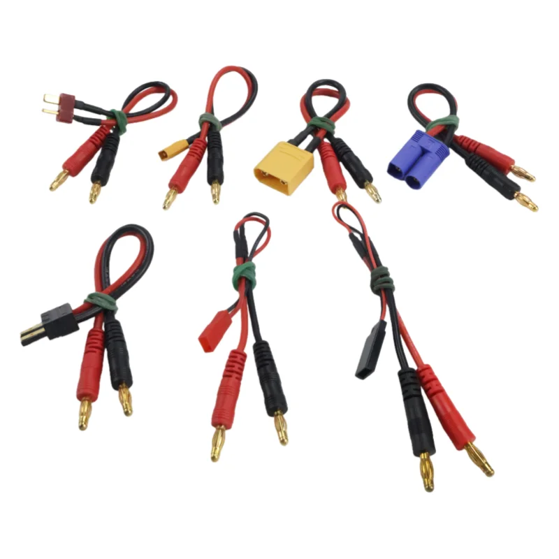 XT30 XT90 EC5 JST Futaba TRX prise T prise Charge plomb à 4.0mm fiches banane câble de Charge fil de Silicone pour batterie Lipo