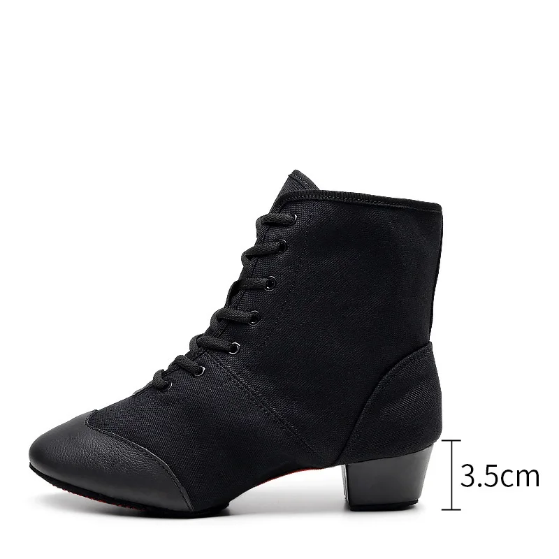 Jazz Dance Shoes Women Adult Dance Shoes Lady Square Dance Shoes Soft Soled Dance Women\'s Boots High Top Canvas Sneakers