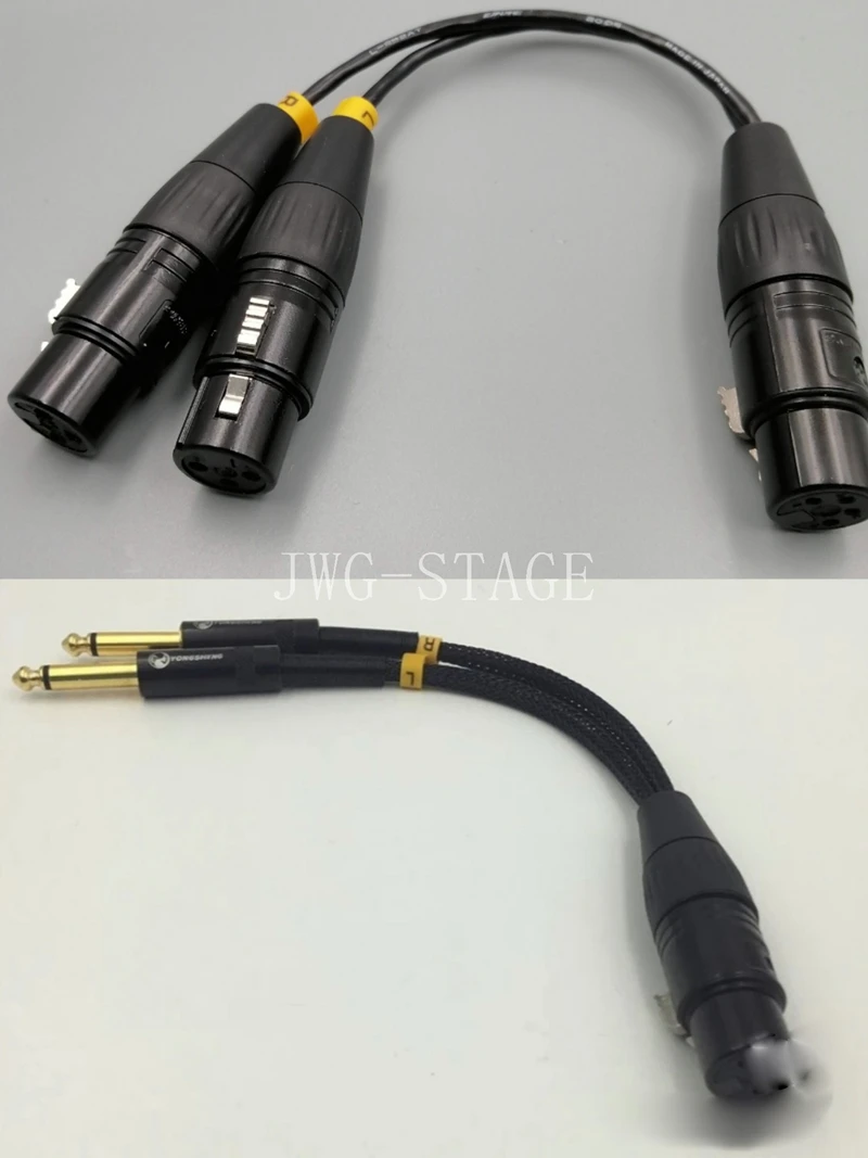 Four Core XLR To Dual Three Core XLR One To Two Conversion Cable Audio Cable