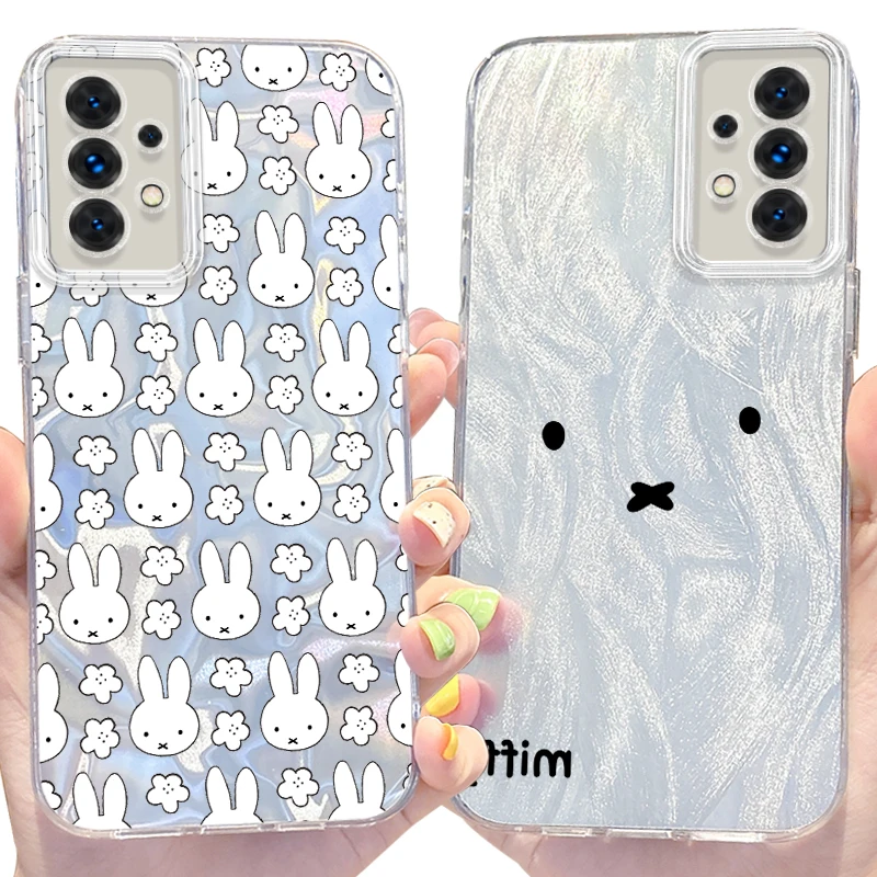 Lovely Miffys Camlet Case for Samsung Galaxy S24 S23 Ultra Plus S21 FE A73 A72 A71 A54 A53 A52 A51 A50 A34 A33 A32 4G 5G Cover