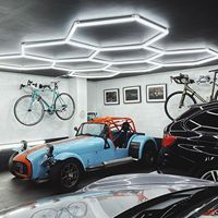 Super Bright Hexagon Garage LED Light 6500K Honeycomb Led Light Auto Car Body Repaired Workshop Barbershop Gym Ceiling Lighting