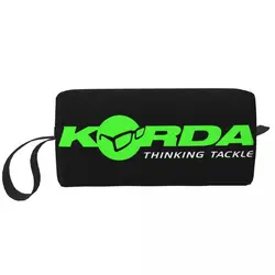 Korda Fishing Logo Cosmetic Bag Women Cute Big Capacity Fish Carp Fisherman Gift Makeup Case Beauty Storage Toiletry Bags