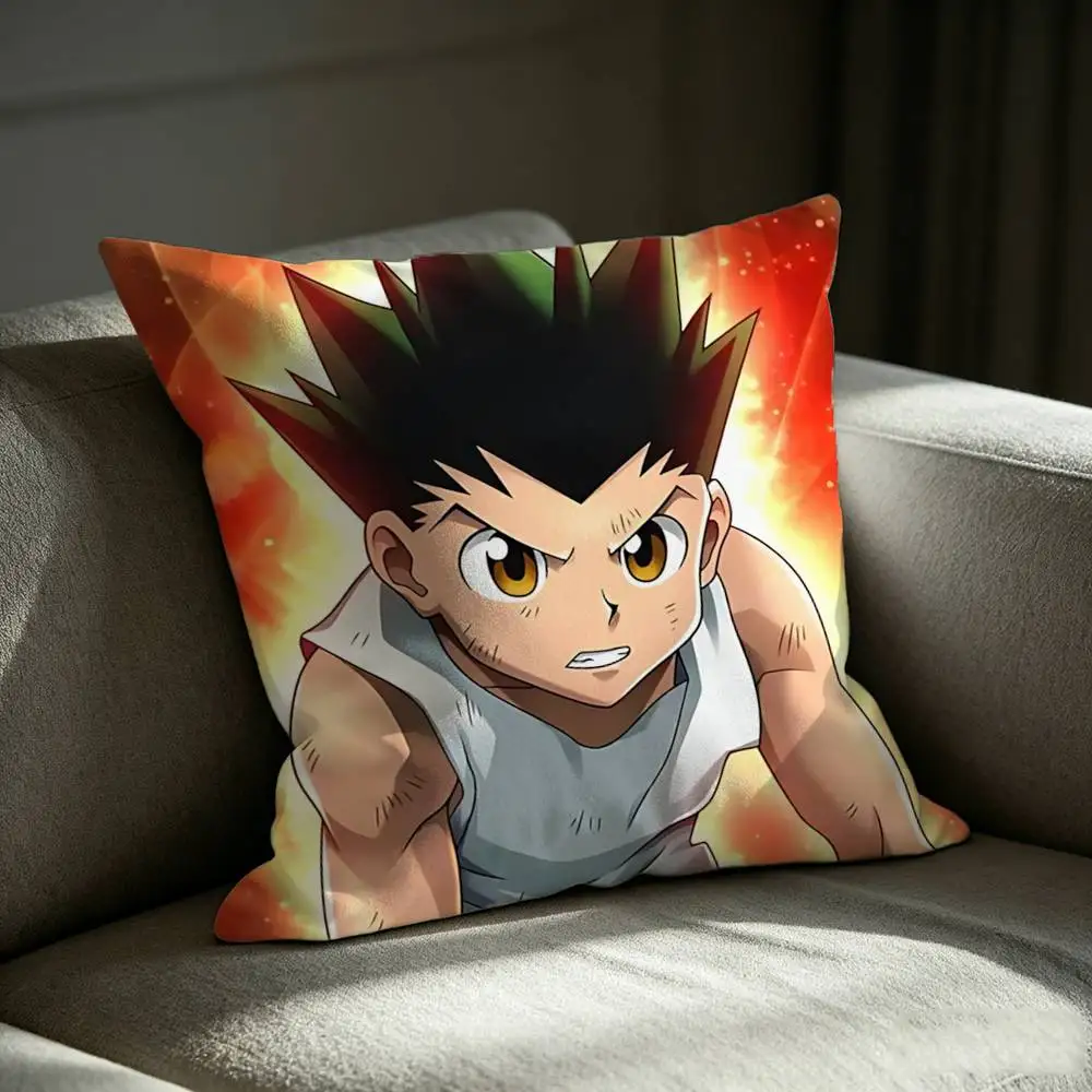 G-Gon Anime HxH Battle Collection Square Sofa Pillow Cover Solid Color Living Room Home Decor Cushion Case