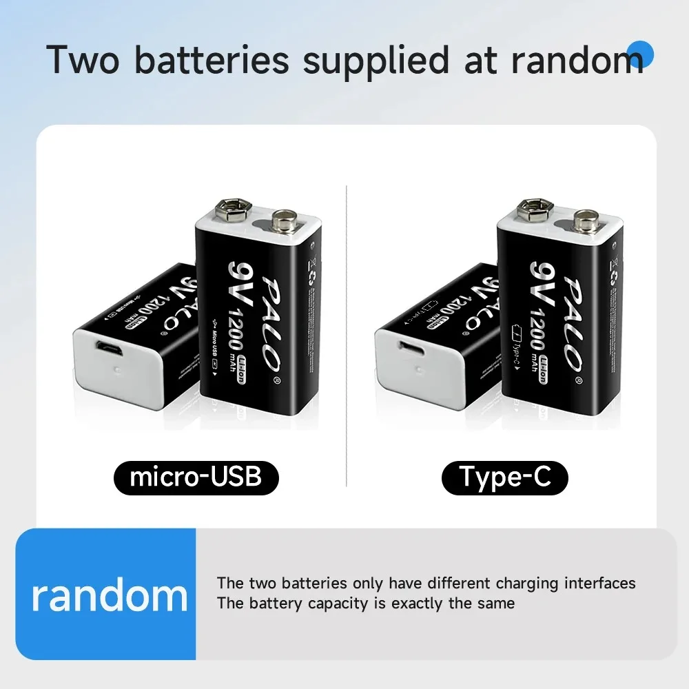 بالو 2-8 قطعة 9 فولت USB بطارية قابلة للشحن 9 فولت ليثيوم أيون 6F22 بطارية ليثيوم ل RC هليكوبتر نموذج لعبة الميكروفون + كابل يو اس بي #4