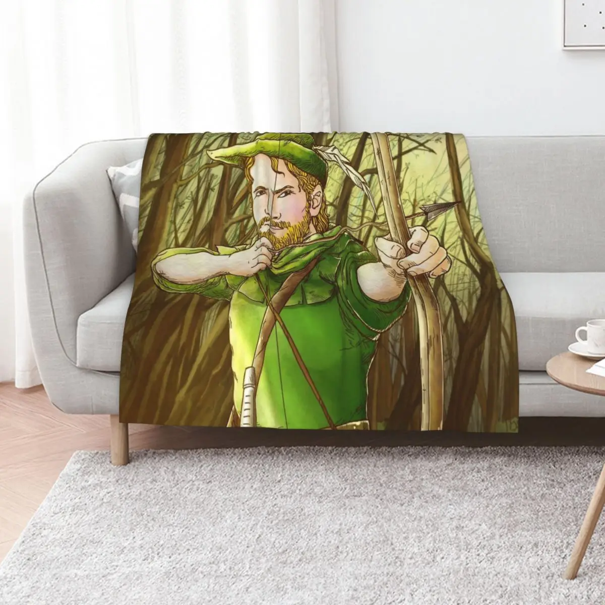 

Robin Hood, The Legend Throw Blanket Plush Luxury Brand Personalized Gift for winter Blankets