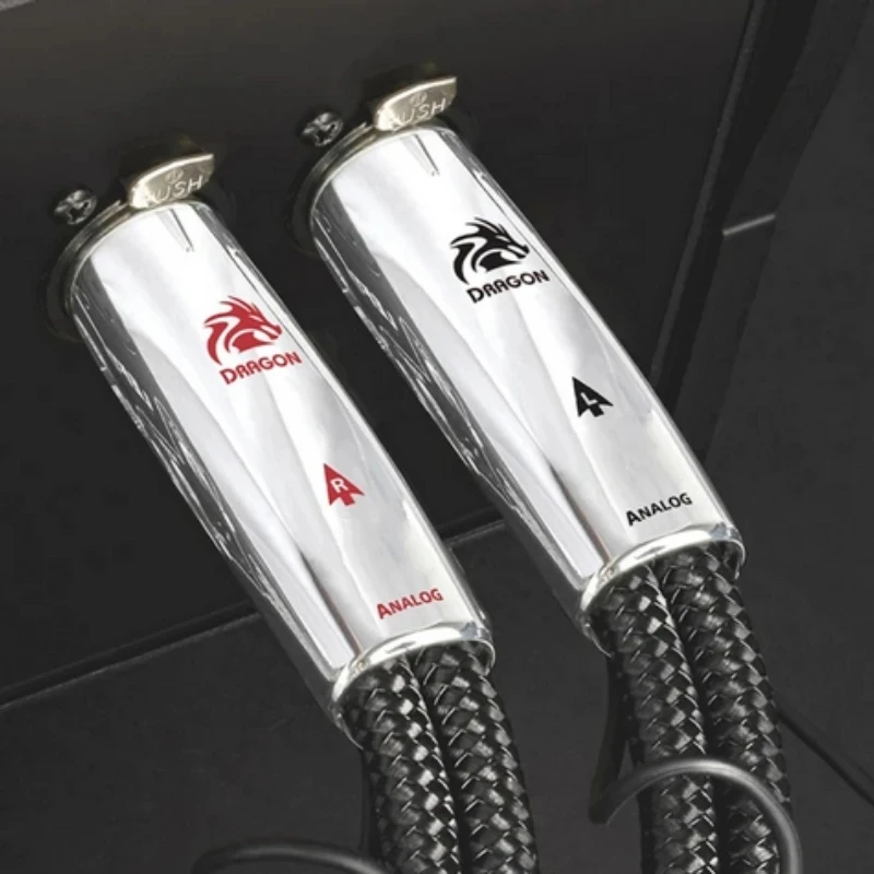 Audiophile Dragon XLR Balanced Cable PSS Pure Silver HiFi Audio Interconnect Line with Noise-Dissipation System