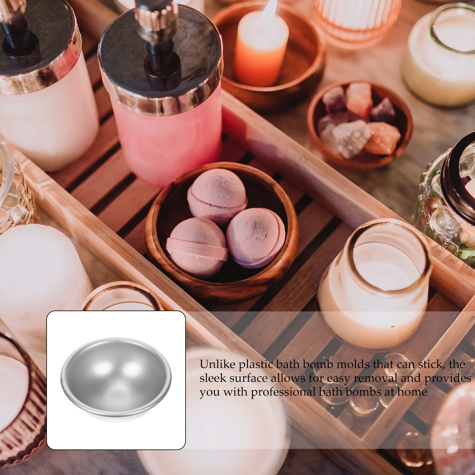 12 Pcs Bath Salt Mold Bomb Molds Stuff Body Wash Ball Making Aluminum Alloy DIY Home Aluminium Child Stainless Steel Soap