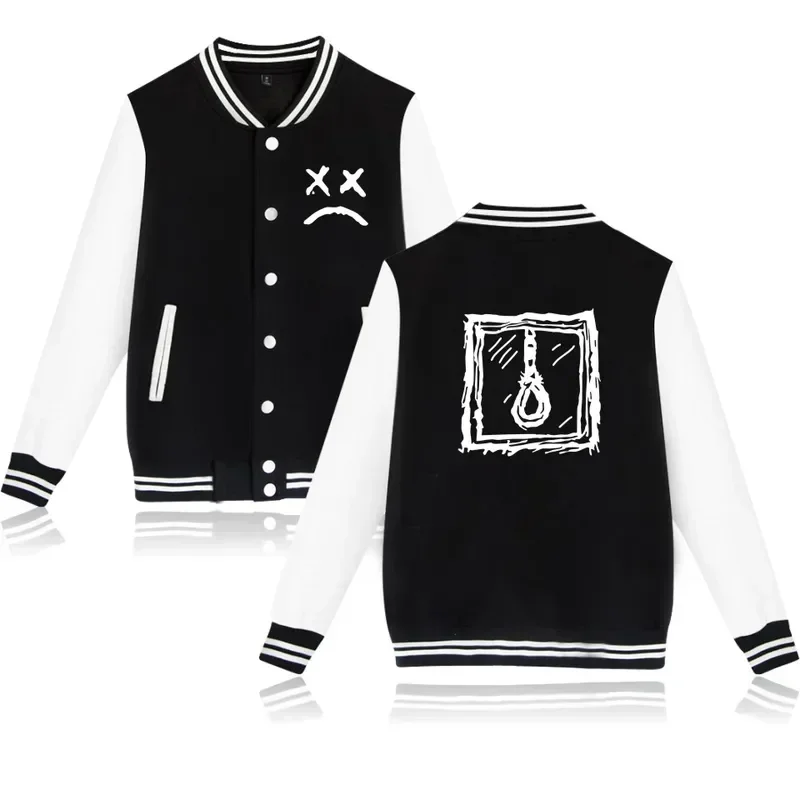 

Lil Peep jackets men/women Autumn Winter solid baseball jacket Lil Peep hipster big size 4XL outwear tracksuits Jersy coat