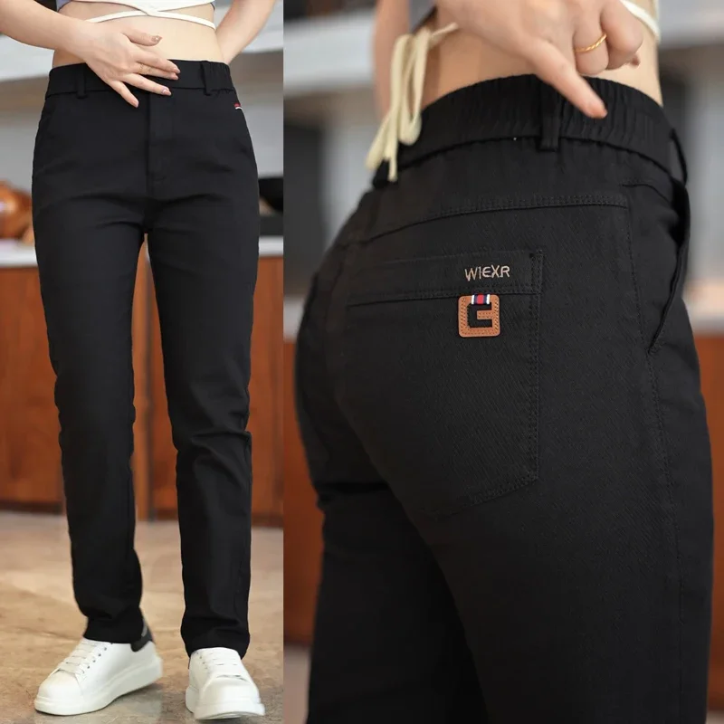 Cotton Straight Fit Stretch New Casual Pants Men Chino Trousers Male Formal Work Business Dress Khaki Fashion Autumn Winter Pant