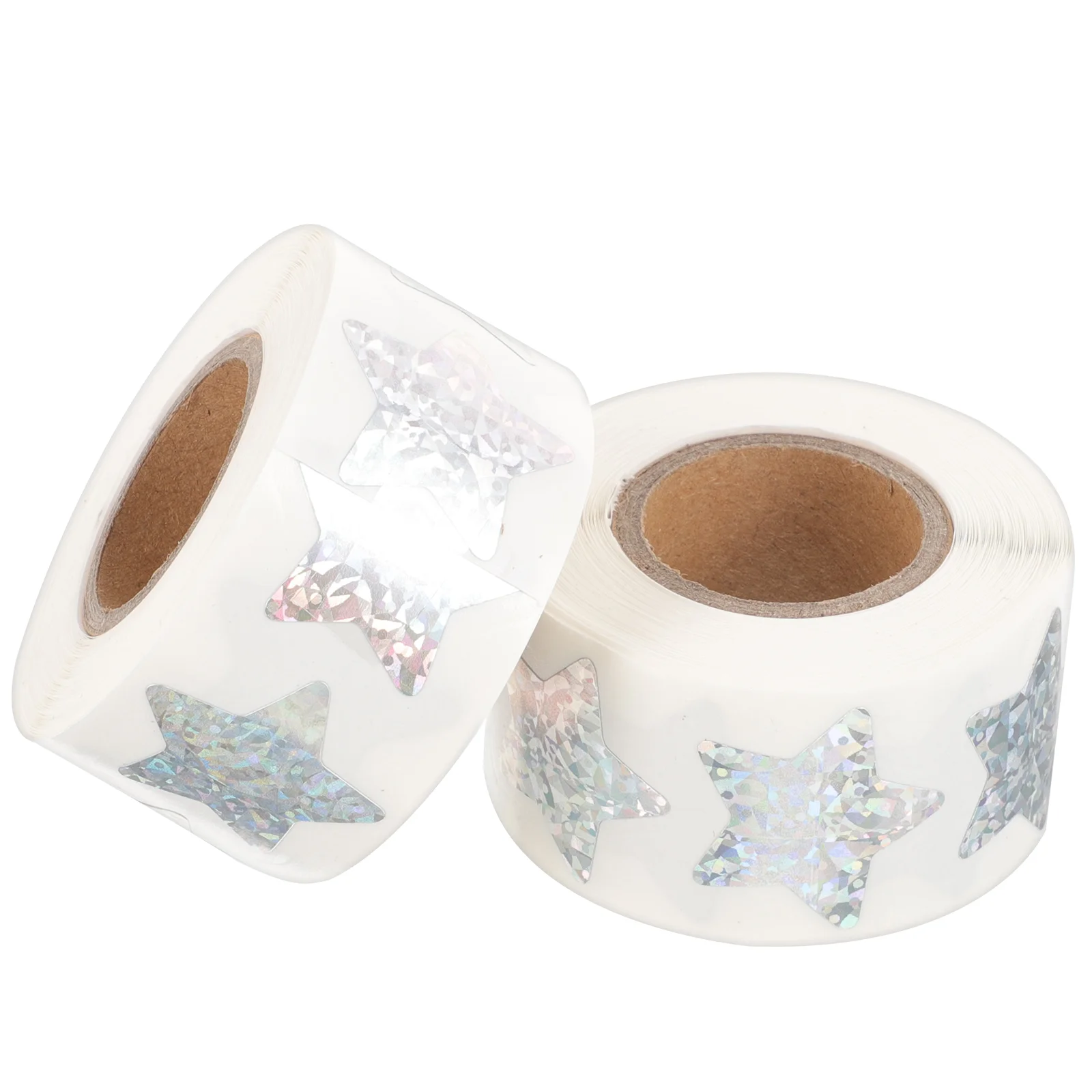 2 Rolls Big Star Glitter Sticker Stickers Decorative Decals Adhesive Kids Award Classroom Supplies