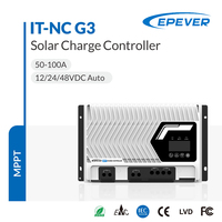 EPEVER 50/60/75/80/100A MPPT Solar Charge Controller IP32 12V/24V/48V DC Auto Support LiFePO4 150V 200V PV Panel Dual Input