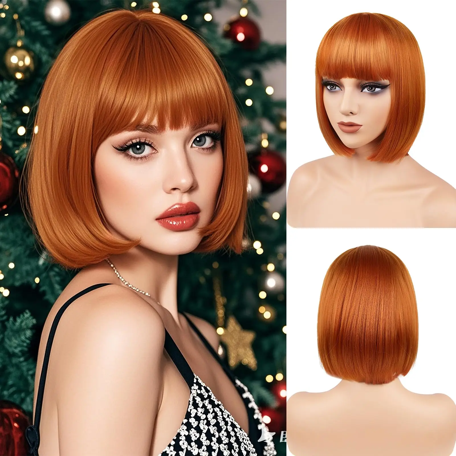 Green Bob Hairstyle Synthetic Wig for Cosplay & Parties