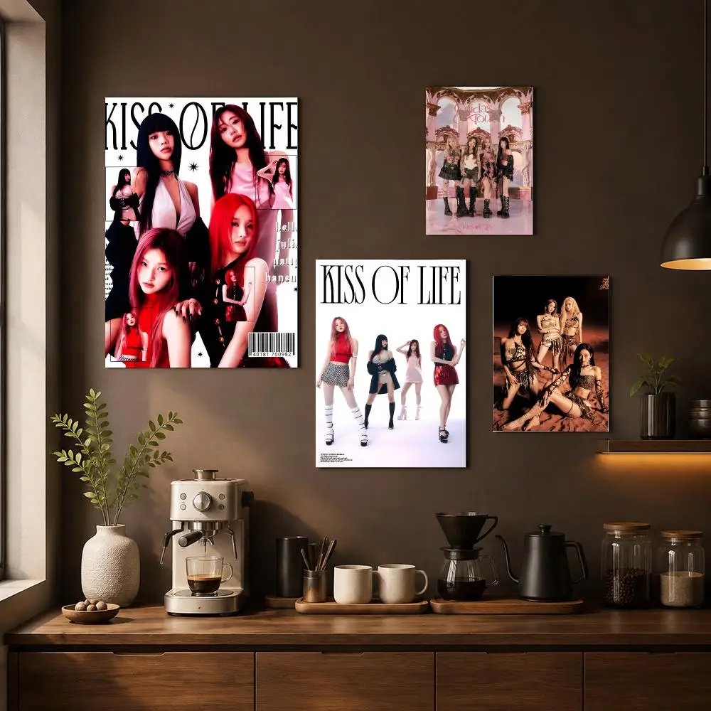 K-Kiss O-of L-Life Poster Waterproof Wall Art Sticker For Home Living Room Bedroom Bar Vintage Decor High Quality Print Gift