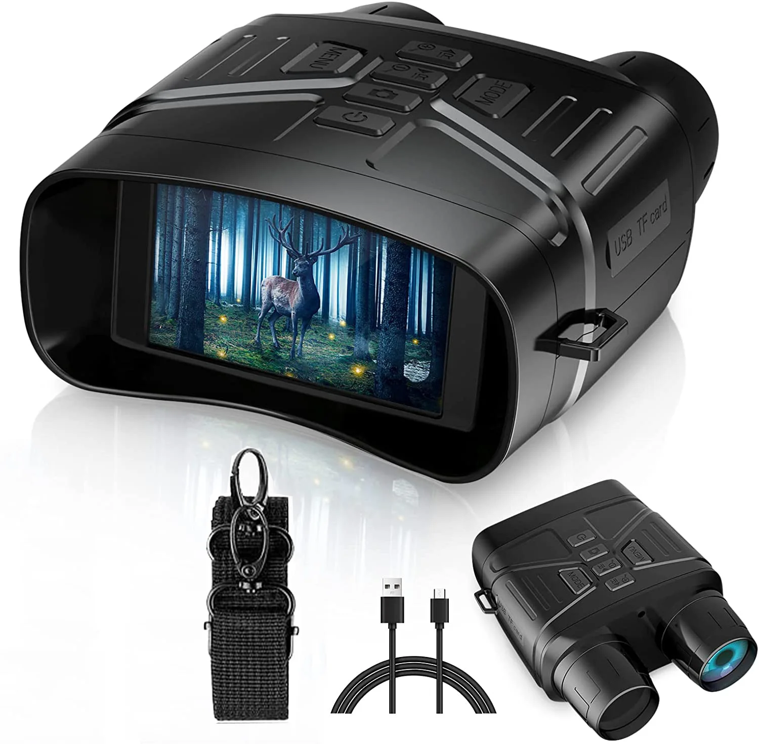 Nv4000 4k Night Vision Binocular 3 Inch Large Screen 5X Digital Zoom Infrared Night Vision Goggles