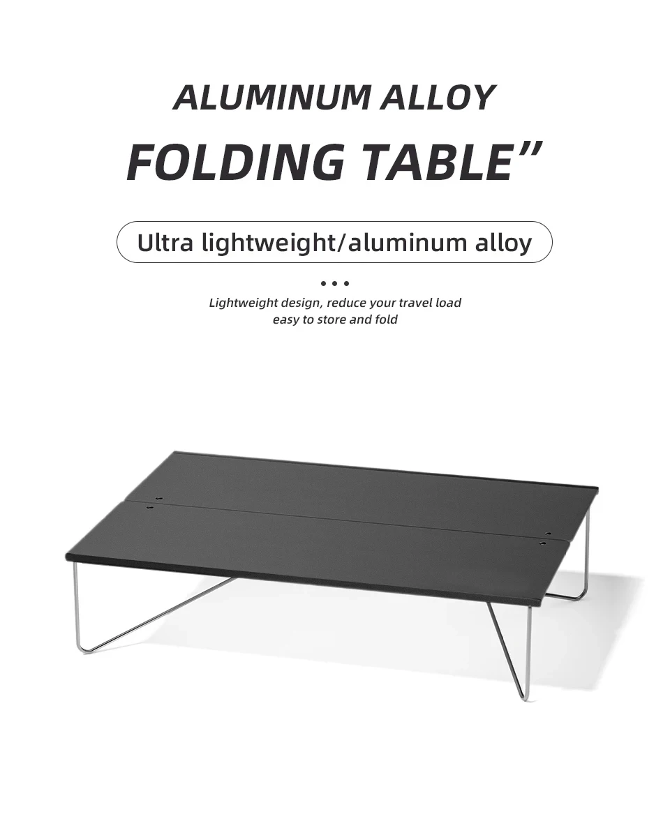 WESTTUNE Pop-Up Outdoor Mini tragbarer Tisch Ultraleichter klappbarer Couchtisch aus Aluminiumlegierung für Wandern, Picknick, Grillen, Campingbedarf – Detail 2