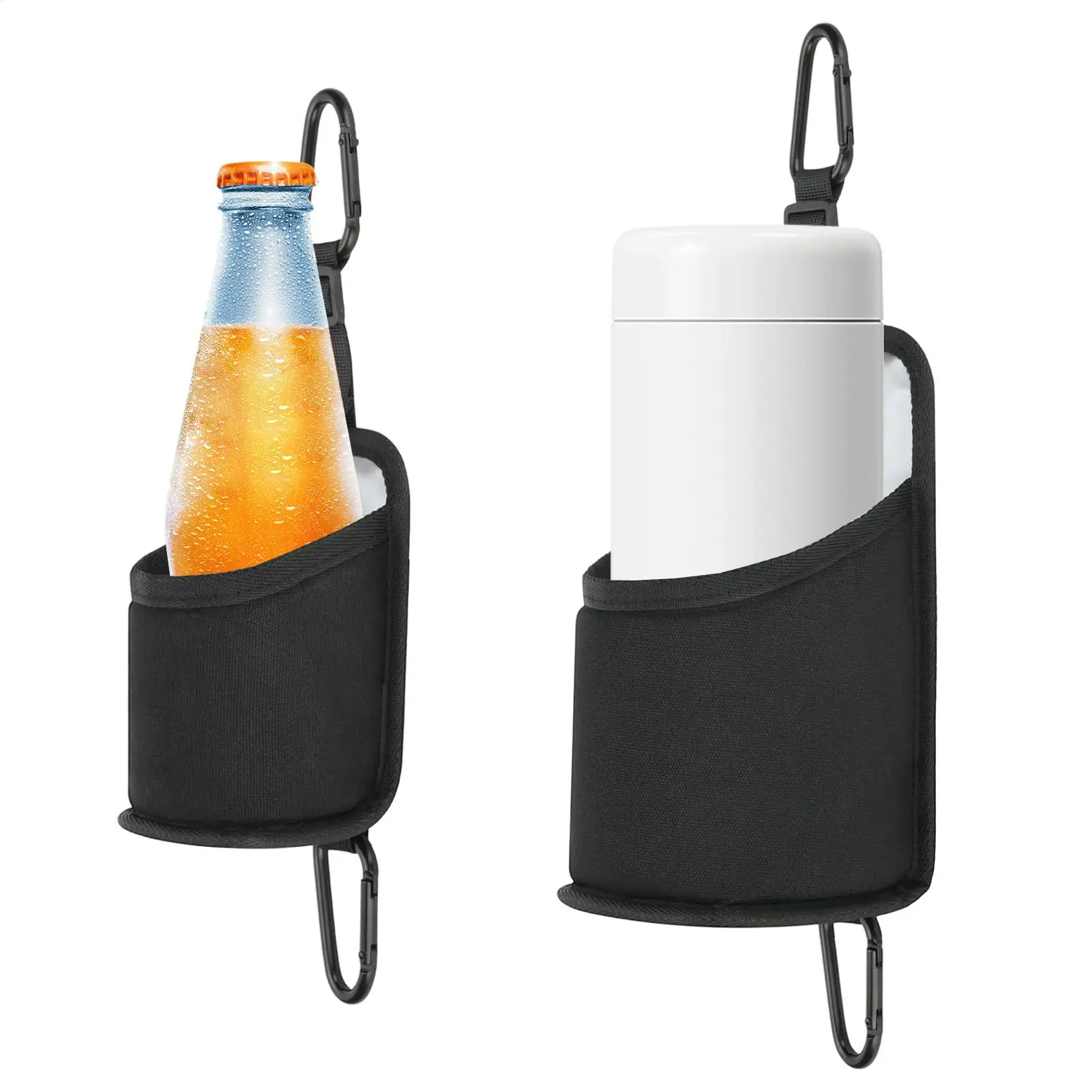 Fence Water Bottle Holder 2-Size Portable Reusable 2 Hooks Hangers Pickleball Chain Link Fence Can Holder For Stadium Basketball