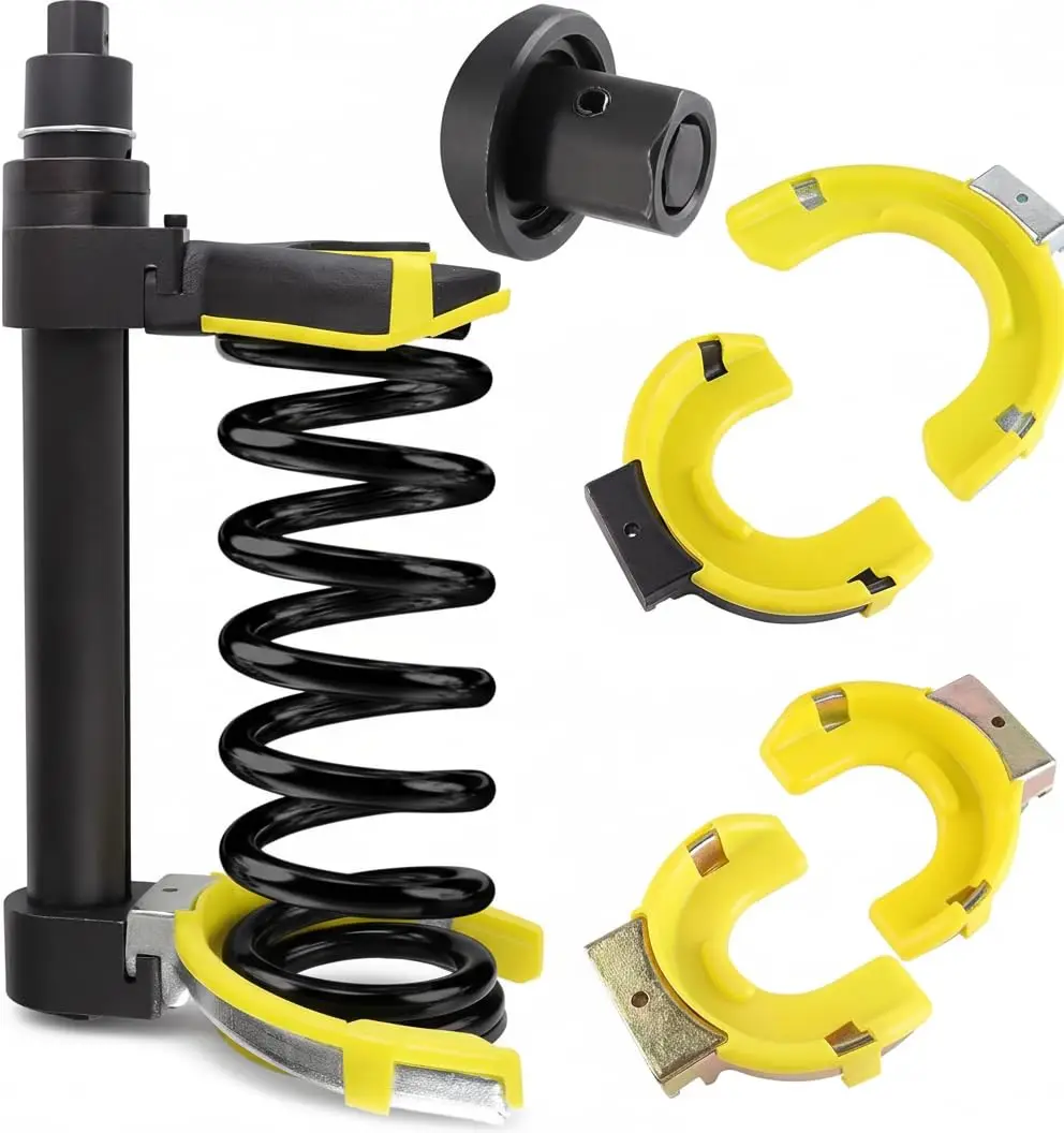 

Heavy Duty Macpherson Strut Spring Compressor Tool With Impact Wrench Compatibility And Overload Protection