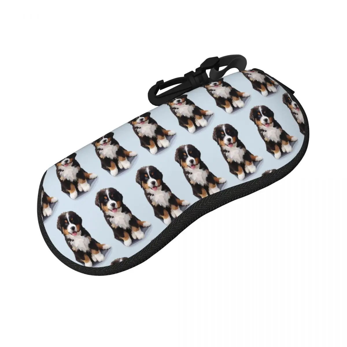 Bernese Mountain Dog Shell Glasses Case Portable Sunglasses Box Women Men Soft Eyeglass Bag Pouch