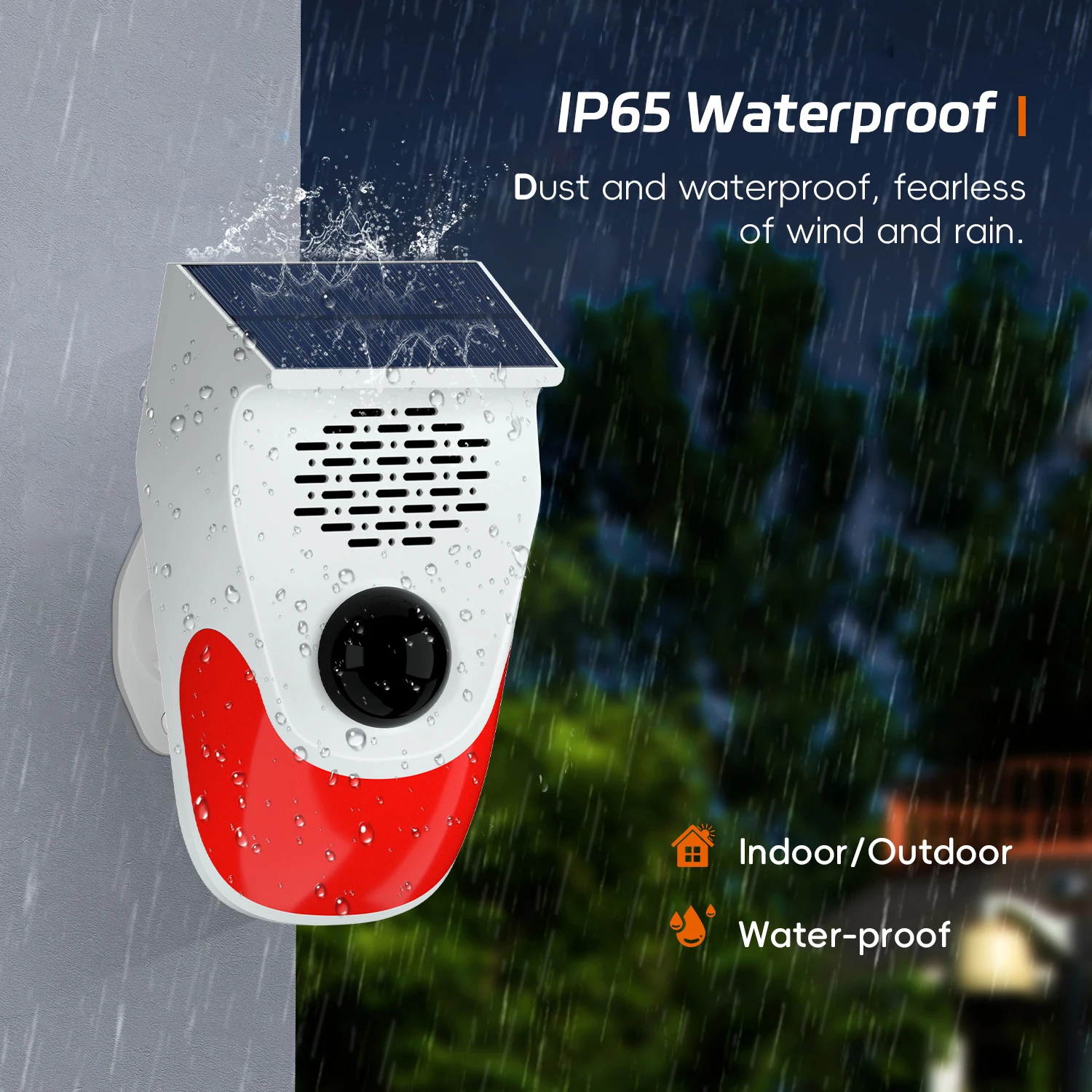 Outdoor Solar PIR Infrared Motion Sensor Weatherproof, 120db 24 Hours 4 Mode for Home, Farm, Villa, Yard, Garden