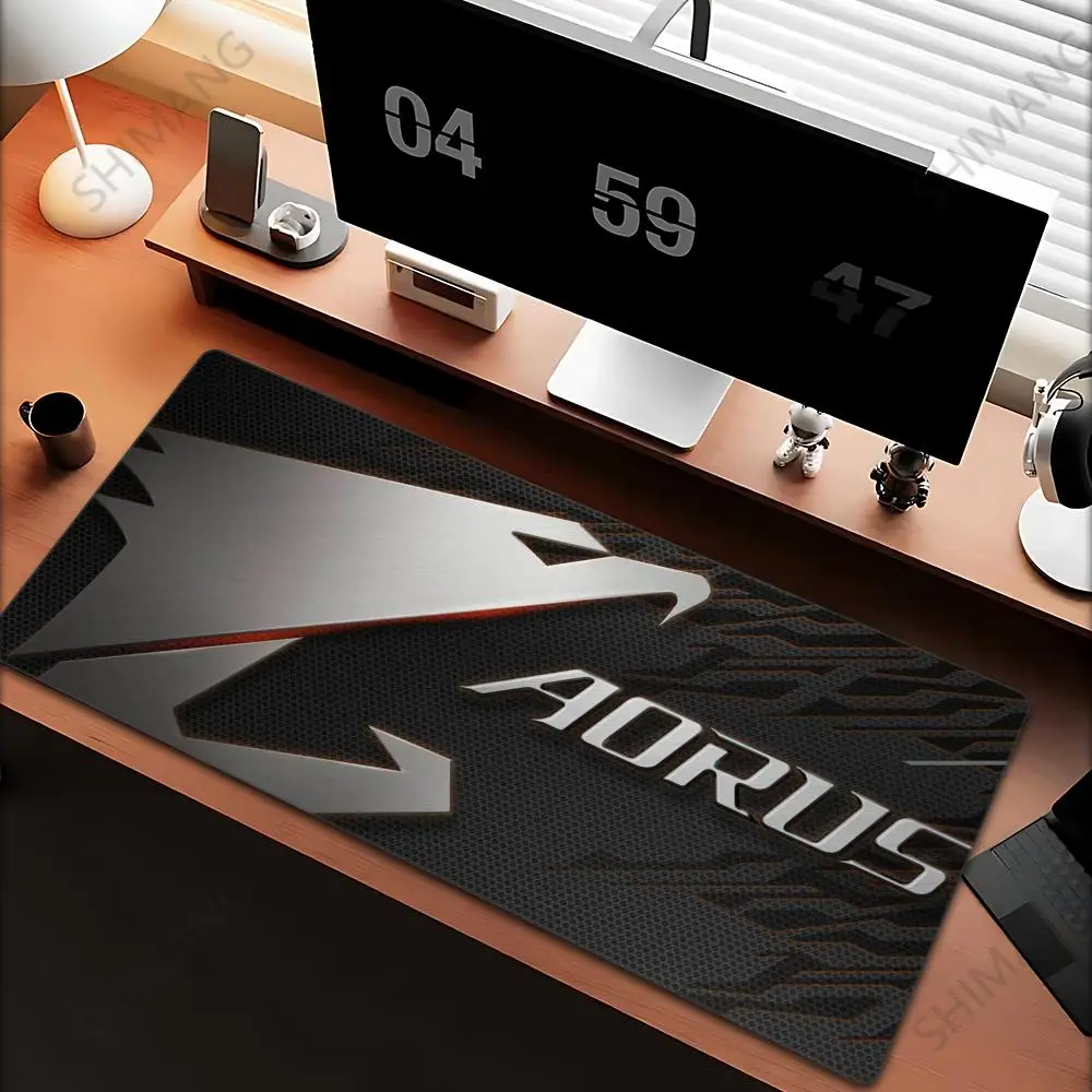 GIGABYTE AORUS Beautiful illustrations style patternsOffice Computer Desk Mat Table Big Mouse Pad Laptop Cushion Nonslip Decor