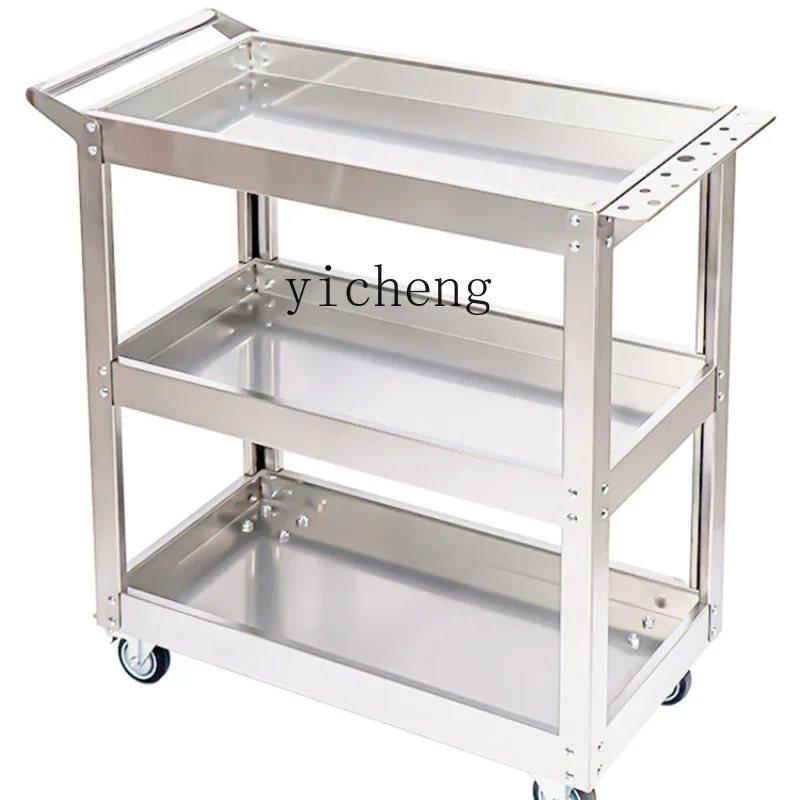 

ZK stainless steel tool trolley second and third floors multi-functional steam factory workshop mobile thickened tool rack