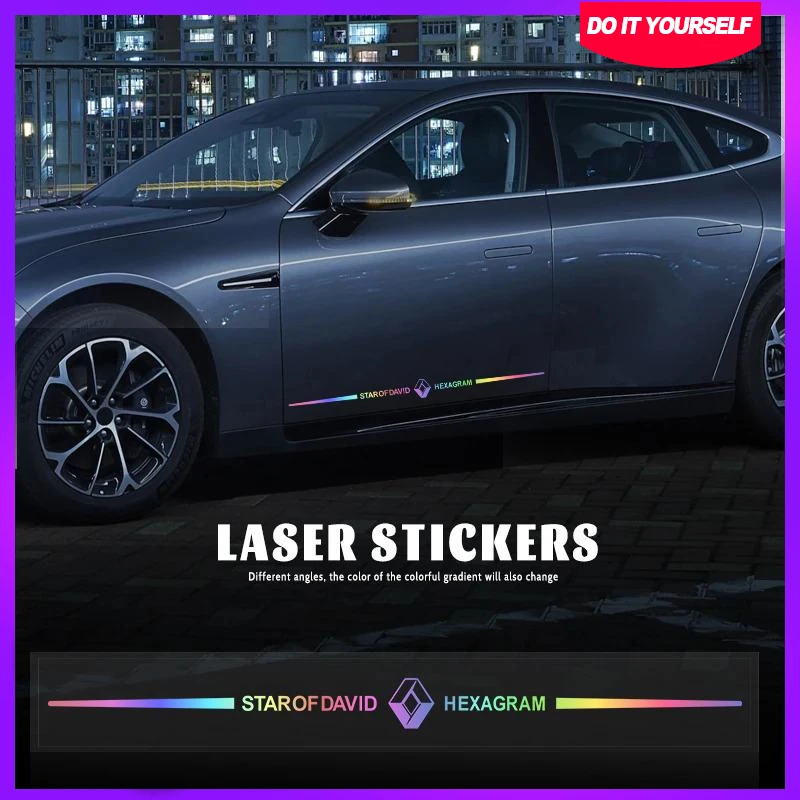

3D Reflective Laser Logo Stickers For Renault Clio Laguna 2 Megane 2 3 Duster Logan Captur Side Body Windshield Colorful Design